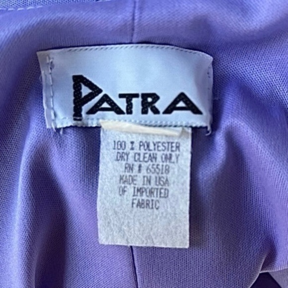 π₯ Patra Vintage Two Piece Paisley Purple Green Dress + Sheer Long Sleeve Jacket - Picture 9 of 10